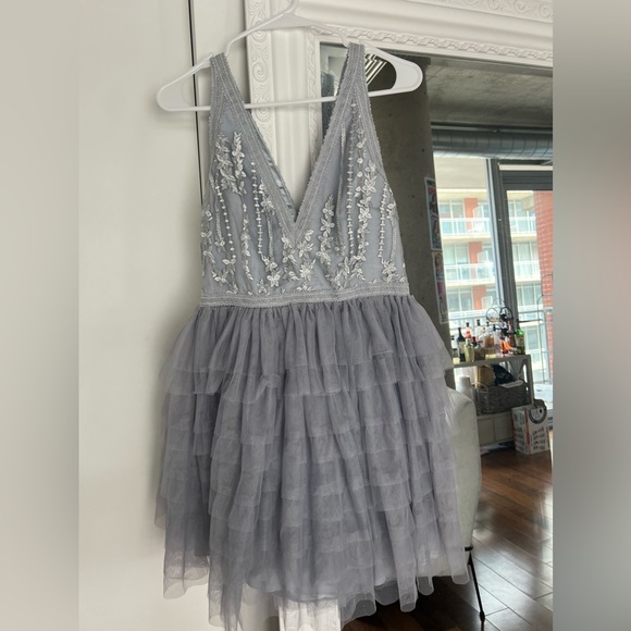 NEW WITH TAGS** Ayten Mystery | Lilac / Grey Tulle Dress US 10 - Picture 3 of 11